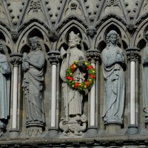 Effigies on the south face